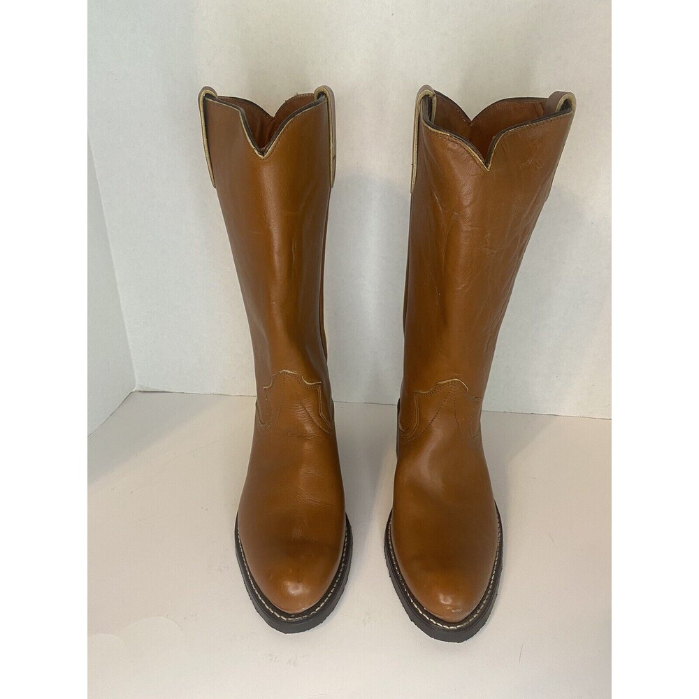 Texas Brand Cowboy Work Boots Hypalon Armortred Soles Size 6 1/2 D - Picture 2 of 4